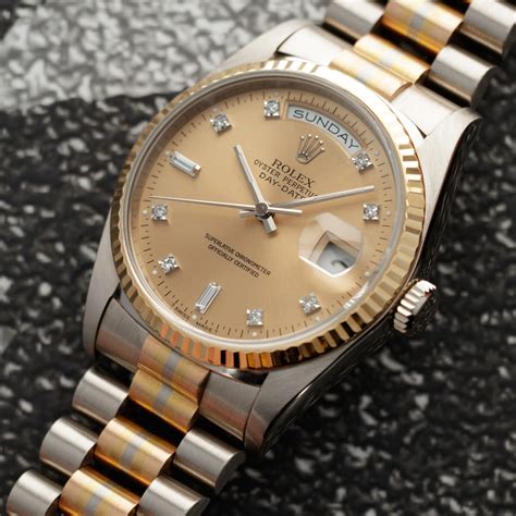 rolex day date tricolor|Rolex Day-Date watch.